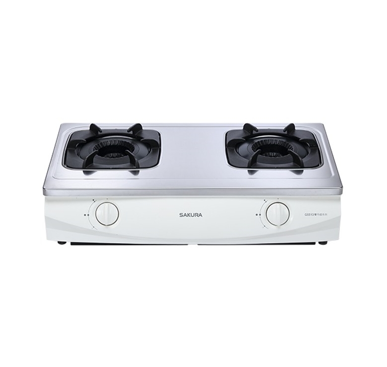 櫻花牌瓦斯爐 G-5513S雙內焰安全台爐)(含安裝)♦︎台北新北基隆桃園可約快速安裝♦︎
