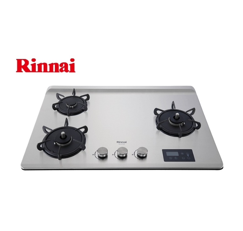 林內牌瓦斯爐 RB-A3760S檯面式緻溫不銹鋼三口爐(含安裝)♦︎台北新北基隆桃園可約快速安裝♦︎